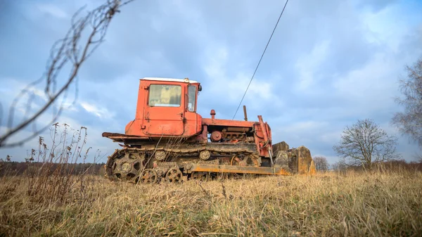 Bagger Alte Schwere Baumaschinen Industrieserien — Stockfoto