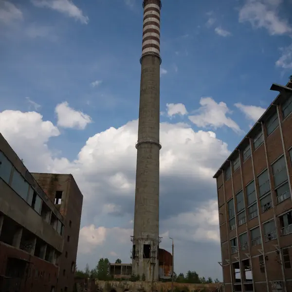 Ruïnes Van Een Zeer Sterk Vervuilde Industriële Fabriek Industriële Series — Stockfoto