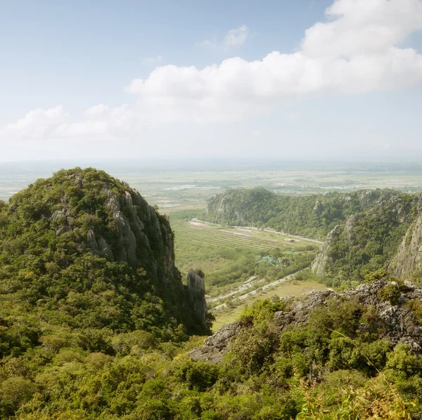 Ptačí pohled na Khao Sam Roi Yot národní Park, Thajsko — Stock fotografie