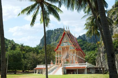 panoramik manzaralı güzel antik Budist Tay Tapınak