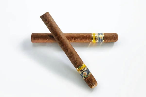 泰国曼谷 2020年8月 Cohiba Esplendidos雪茄照片 哈瓦那古巴 Cohiba是古巴为Habanos 公司生产的优质雪茄品牌 — 图库照片