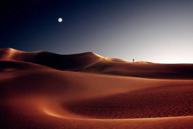 Kaliforniya 'daki Sands Dunes Ulusal Parkı' ndaki kumulların manzarası