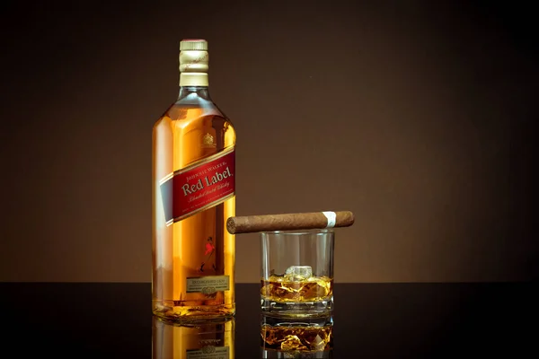 Phuket Thailand Februar 2021 Johnnie Walker Red Label Mischte Whisky — Stockfoto