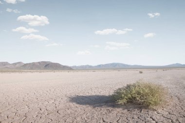 Panoramik manzaralı Ölüm Vadisi Çölü 'nün arkasında dağlar var 