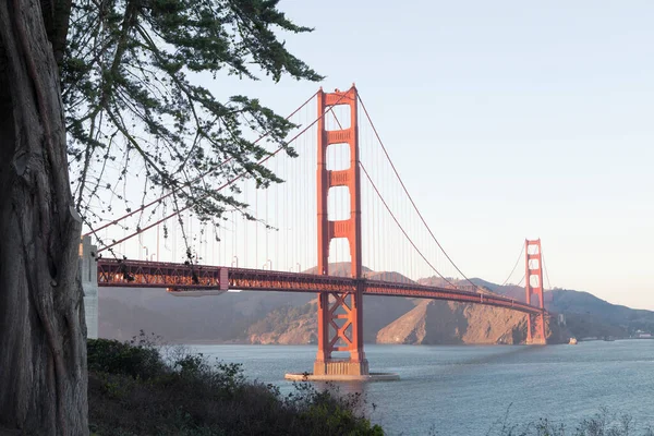 Vista Panorámica Del Puente Puerta Oro San Francisco — Foto de Stock