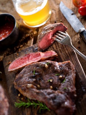 Steak and beer clipart