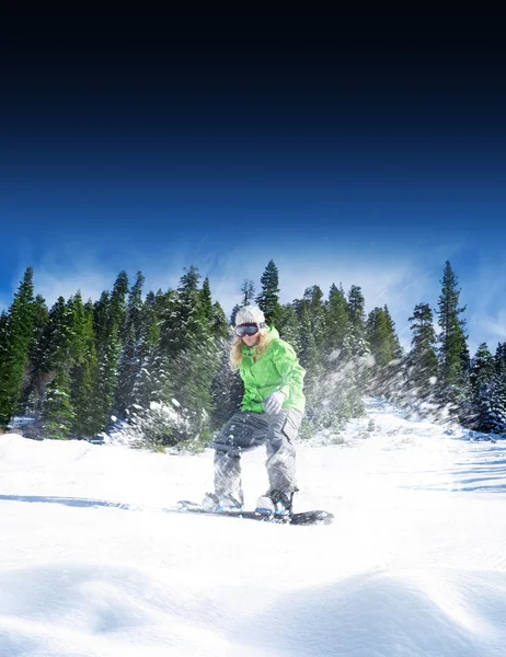 Snowboardingsnowboard — Fotografia de Stock