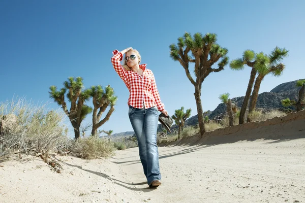 Stoffige lopen — Stockfoto