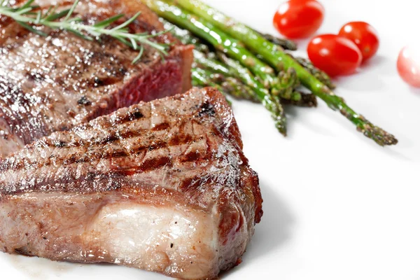 Steak na bílém — Stock fotografie