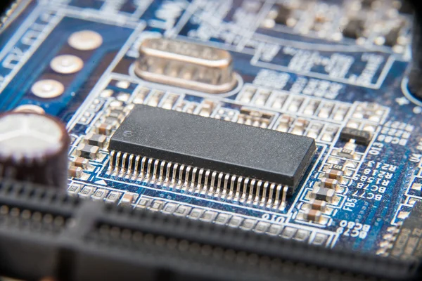 Electronic circuit board close up — Stock Photo, Image