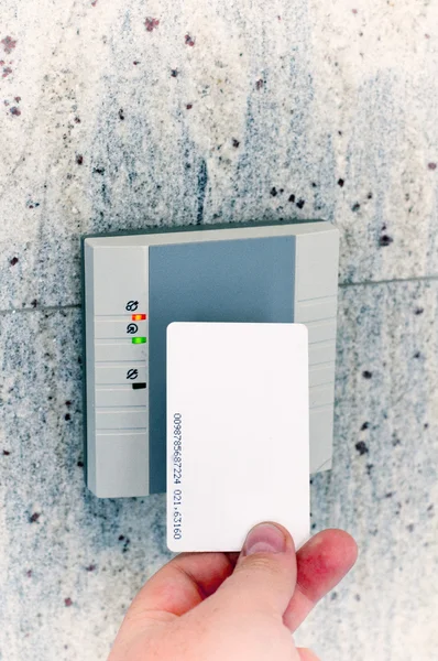 Hand with the card access — Stock Photo, Image