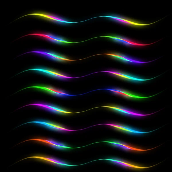 Gekleurde lijnen op een zwarte achtergrond — Stockfoto