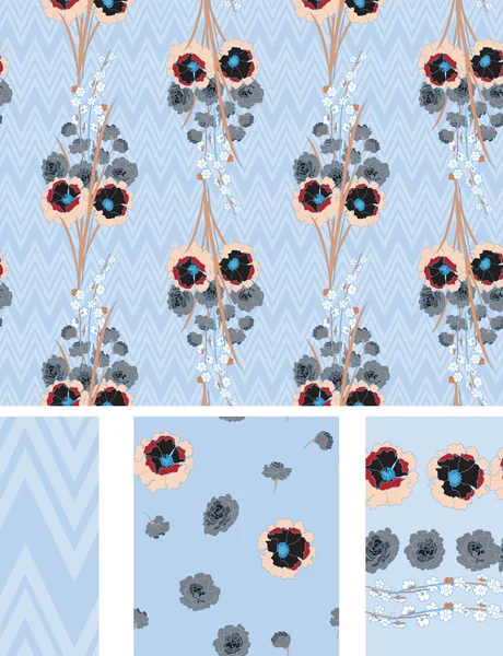 Seamless Flower  Japan Roses  Pattern