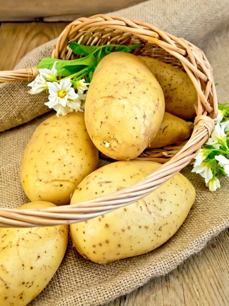 Çiçek sepeti Sivas'tan üzerinde sarı patates — Stok fotoğraf