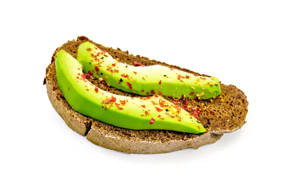 Sandwich with avocado and pepper — Stock Photo, Image