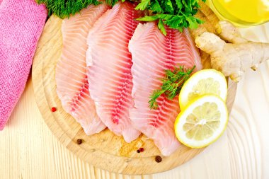 Tilapia zencefil ve limon gemide ile