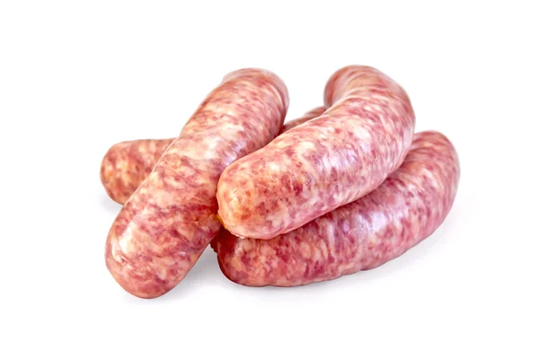 Wurst Schweinefleisch roh — Stockfoto