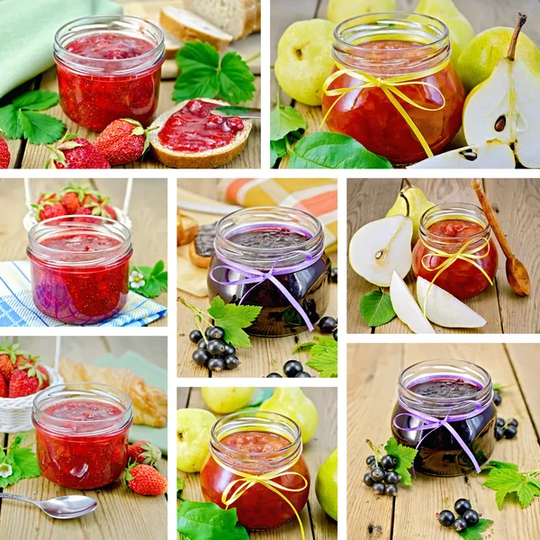 Jam in jar set — Stock Photo, Image