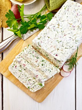 Lor ve turp kağıt ve kartonlar, üstte terrine