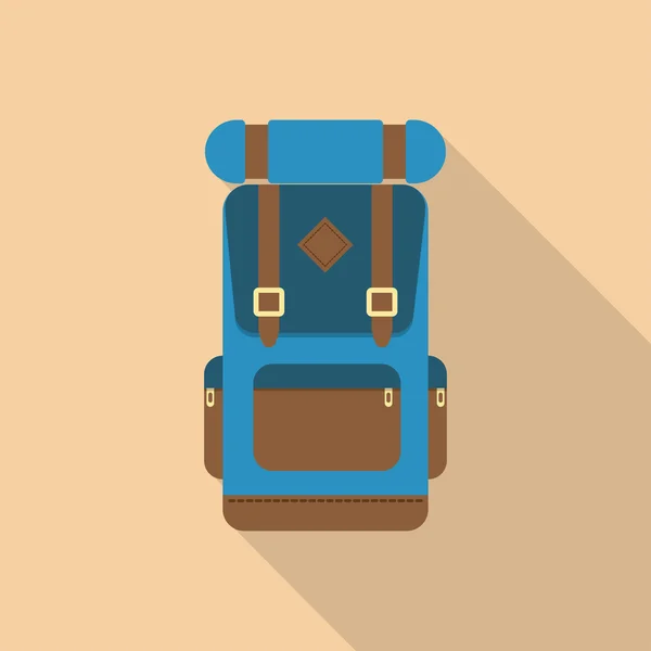 Mochila vista frontal . — Vector de stock