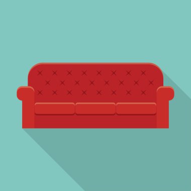 Kırmızı deri lüks kanepe