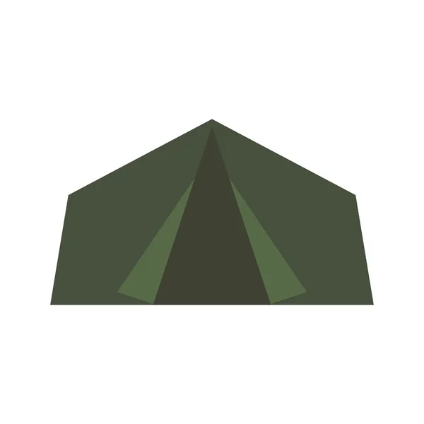 Zöld kemping sátor. — Stock Vector