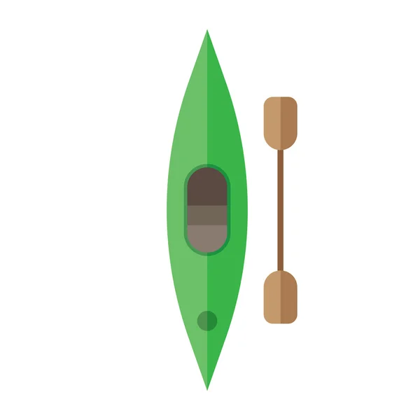 Ikonen för kajak med paddel — Stock vektor
