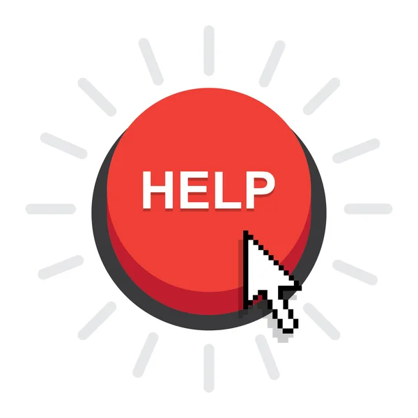 Help button icon, vector — Stock Vector