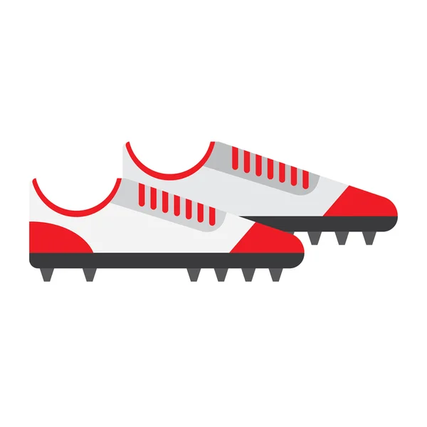 Bota de fútbol icono plano — Vector de stock