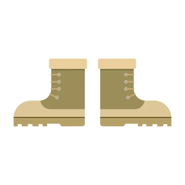 Combat military boots — Stock Vector