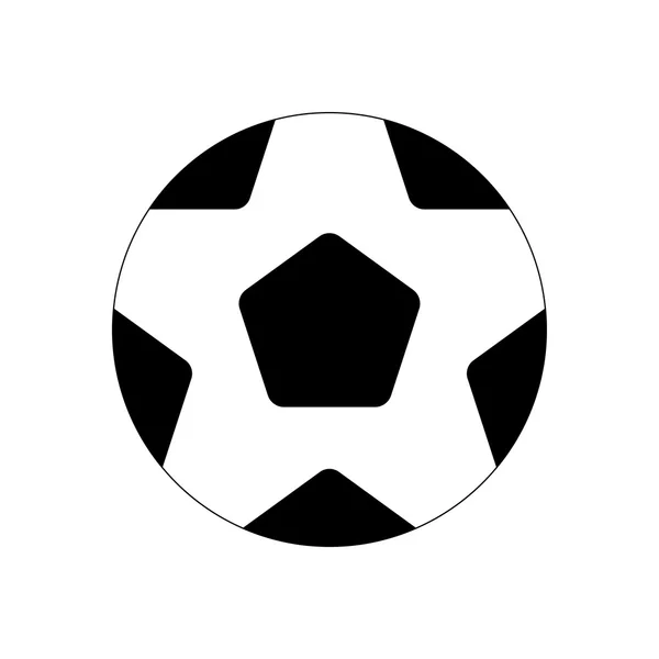 Icono plano pelota de fútbol . — Archivo Imágenes Vectoriales