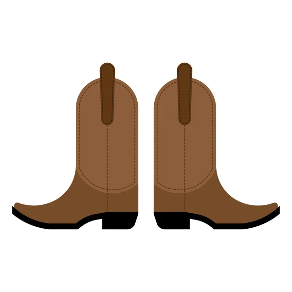 Par de botas vaqueras — Vector de stock