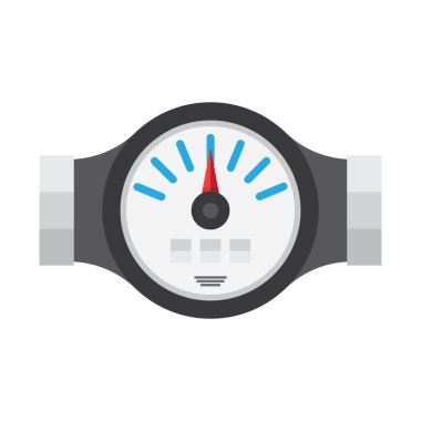 Su ölçer düz simgesi