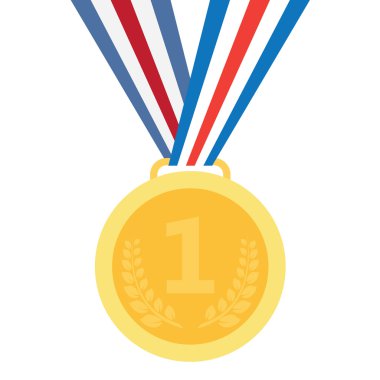 Altın madalyanın vektör illüstrasyonu