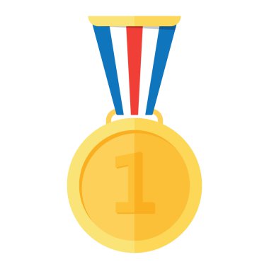 Altın madalyanın vektör illüstrasyonu