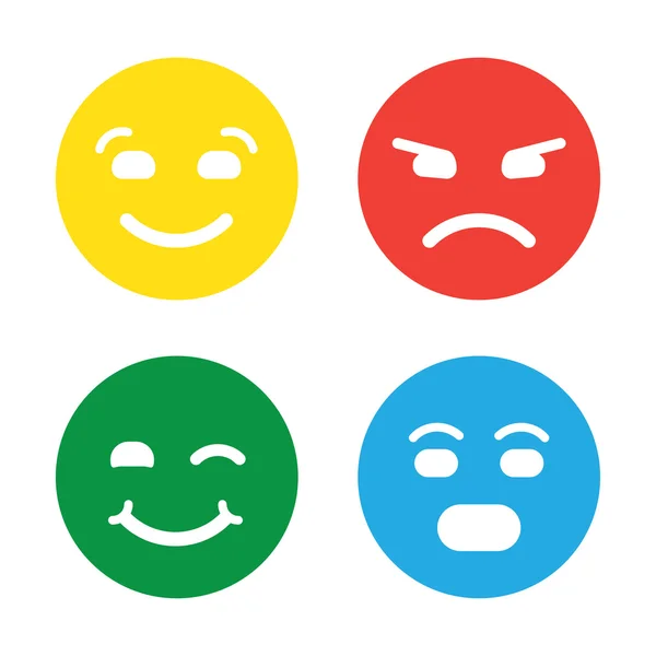 Feedback i form av känslor, smileys, emoji — Stock vektor