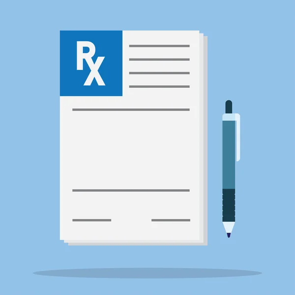 Rx prescription űrlap. — Stock Vector