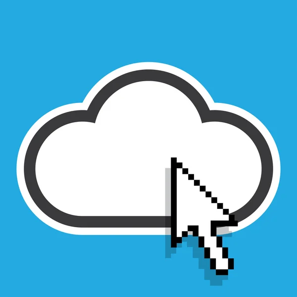 Icono de flecha de cursor de nube — Vector de stock