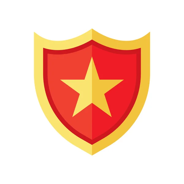 Icono de escudo con estrella — Vector de stock