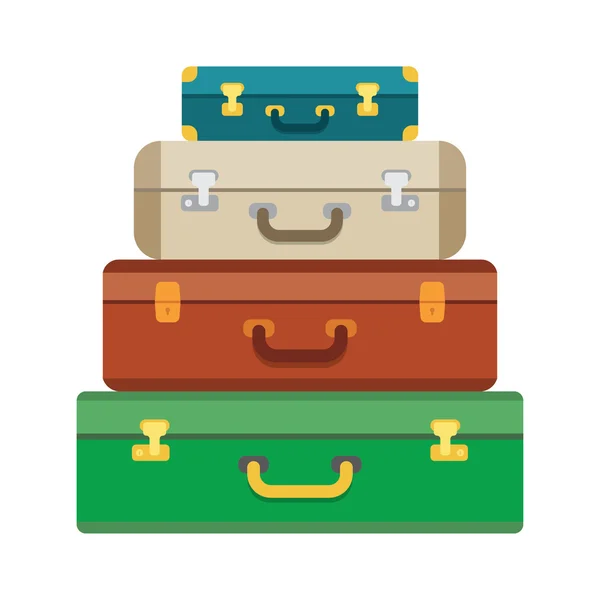 Baggage, luggage, suitcases on background. — Stock Vector