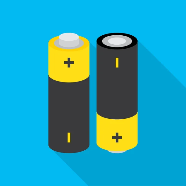 Icône de batterie avec ombre — Image vectorielle