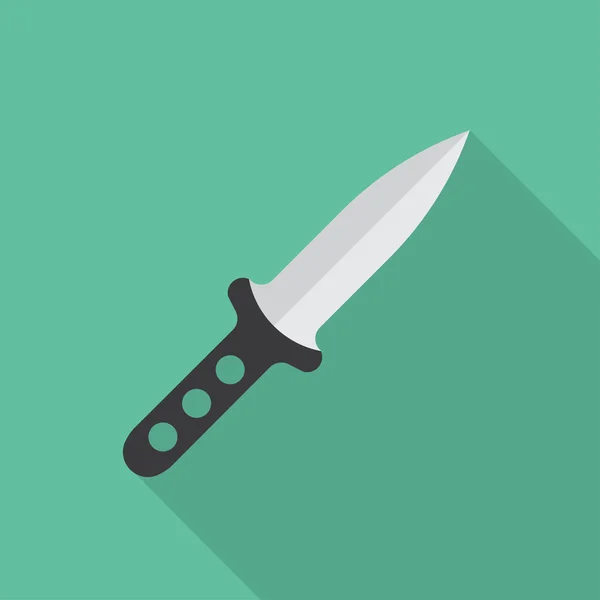 Lanzamiento cuchillo vector ilustración . — Vector de stock