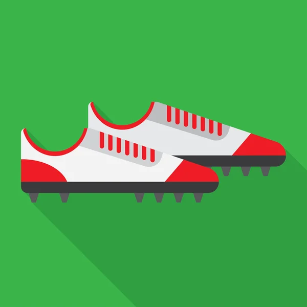 Bota de fútbol icono plano — Vector de stock