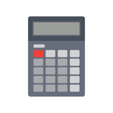 Hesap makinesi düz illüstrasyon.