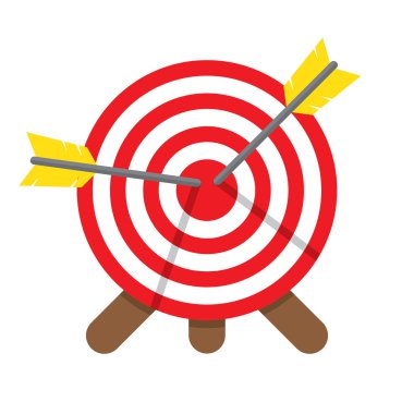 Darts Hitting A Target clipart