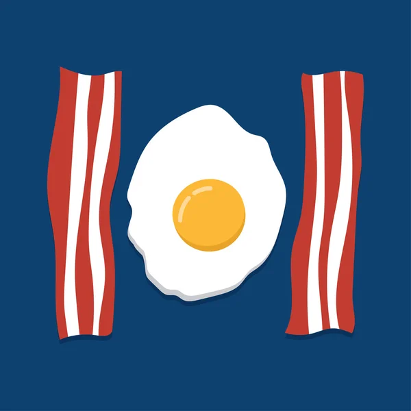 Αυγά και μπέικον σε μπλε φόντο — Διανυσματικό Αρχείο