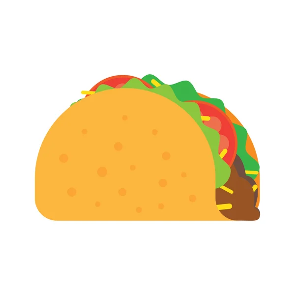 Taco mexican food. — Stock Vector