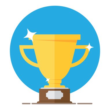 Altın Kupa. Modern düz tasarım