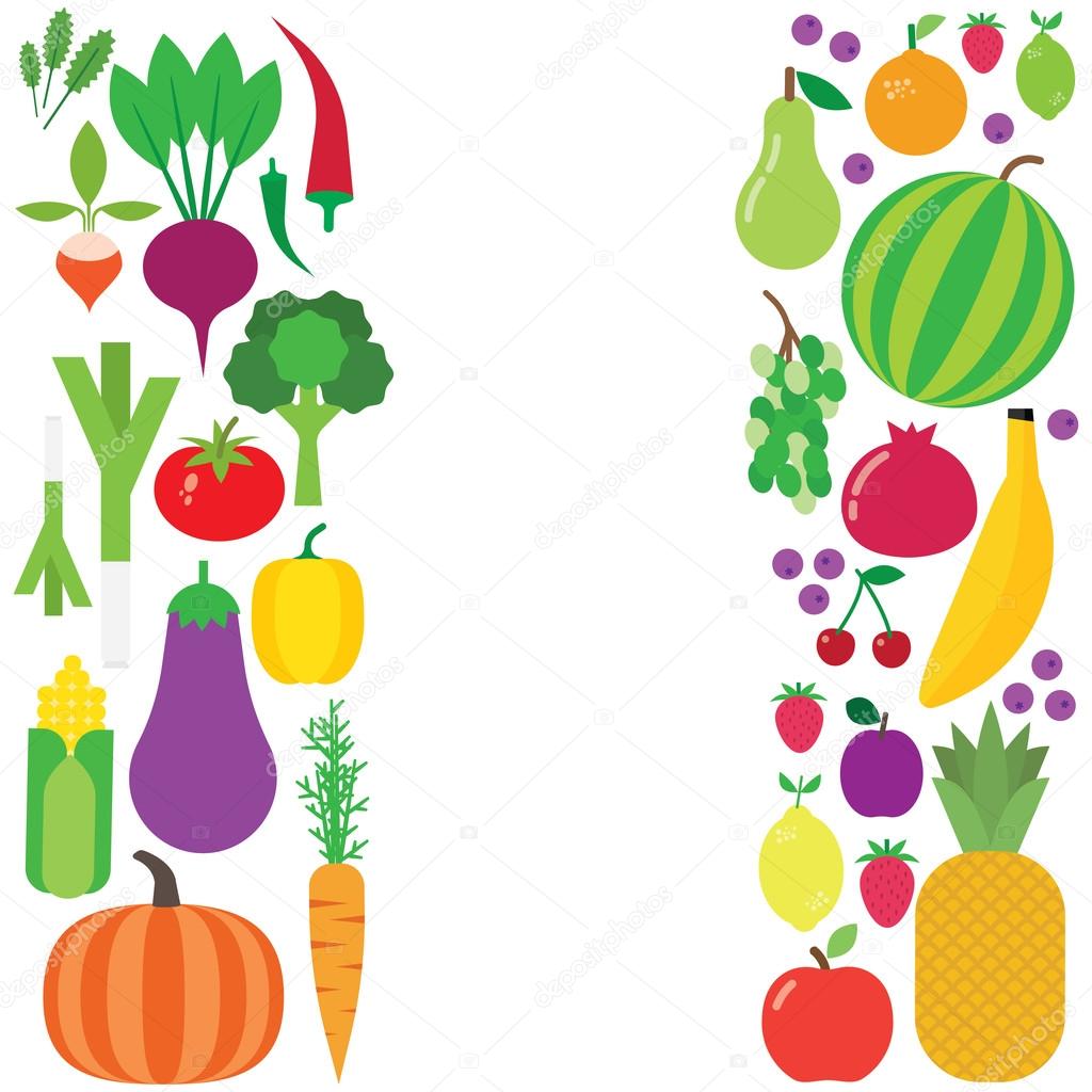 Fruit and vegetable vector background. Stock Vector by ©Makc76 116299966, image size:1024x1024