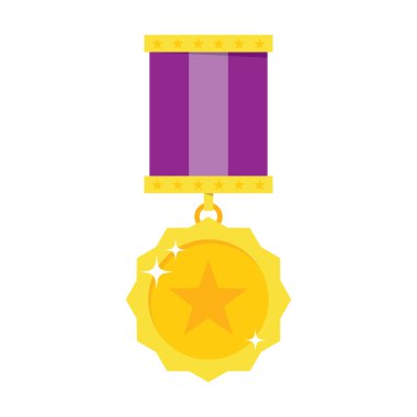 Altın madalya vektör simgesi